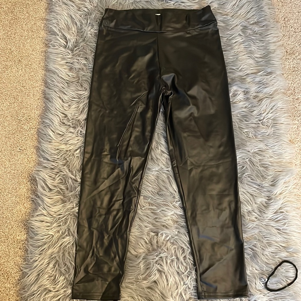 Shein size large leather leggings